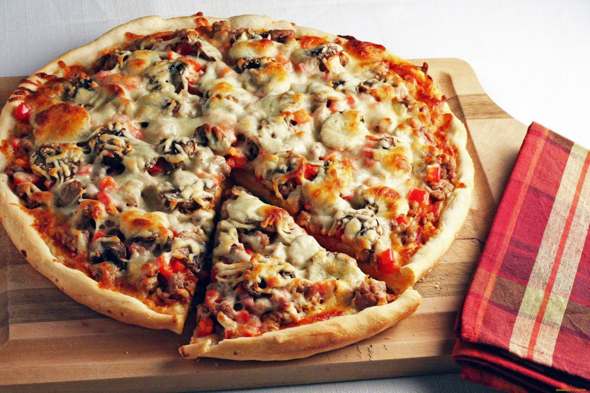 рецепт приготовления пиццы в домашних условиях в духовке с пошаговым фото с колбасой фото 85